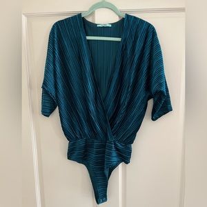 Karlie Velvet Teal Bodysuit